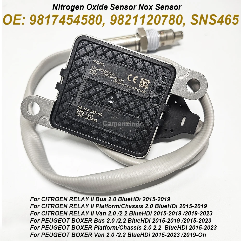 

9817454580 9821120780 SNS465 Nitrogen Oxide Sensor Nox Sensor A2C39350900-01 For CITROEN RELAY II Bus 2.0 BlueHDi 2015-2019