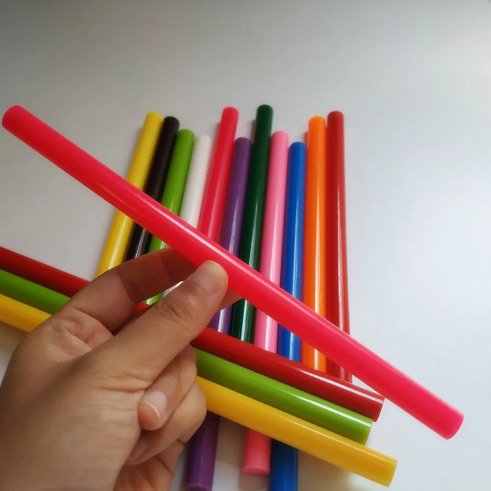 

50Pcs 7mmx200mm Color Hot Melt Adhesive Strip Hot Melt Glue Stick For Professional Glue Gun