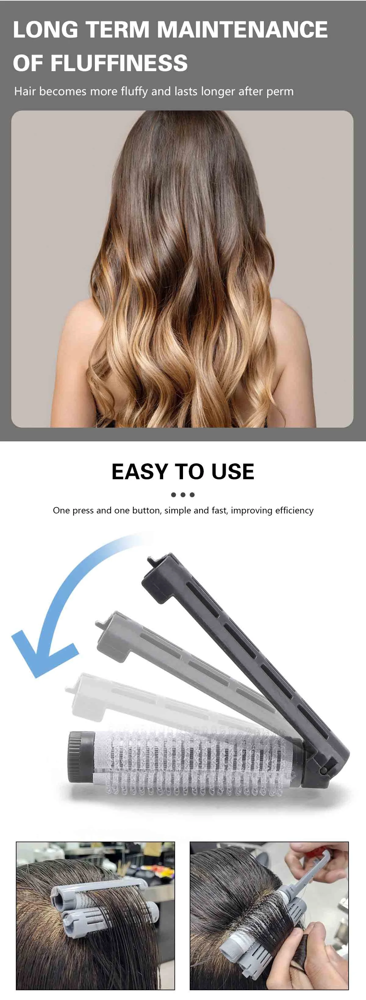 20/14Pcs Barbershop Salon Nylon Haken Schleife Lockenwickler Set Haar Wurzel Dauerwelle Stangen Bars Lockenwickler für Frauen lange Kurze Haare Dauerwelle Werkzeug – Detail 5
