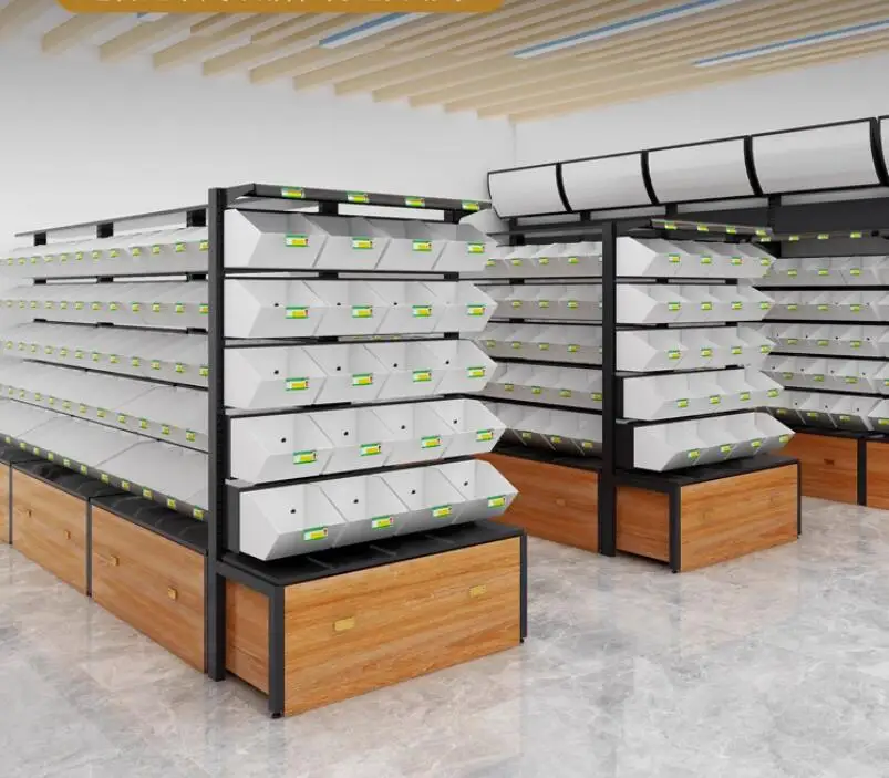 Supermarket bulk cargo weighing snack shelves, small food display shelves, commercial shelves