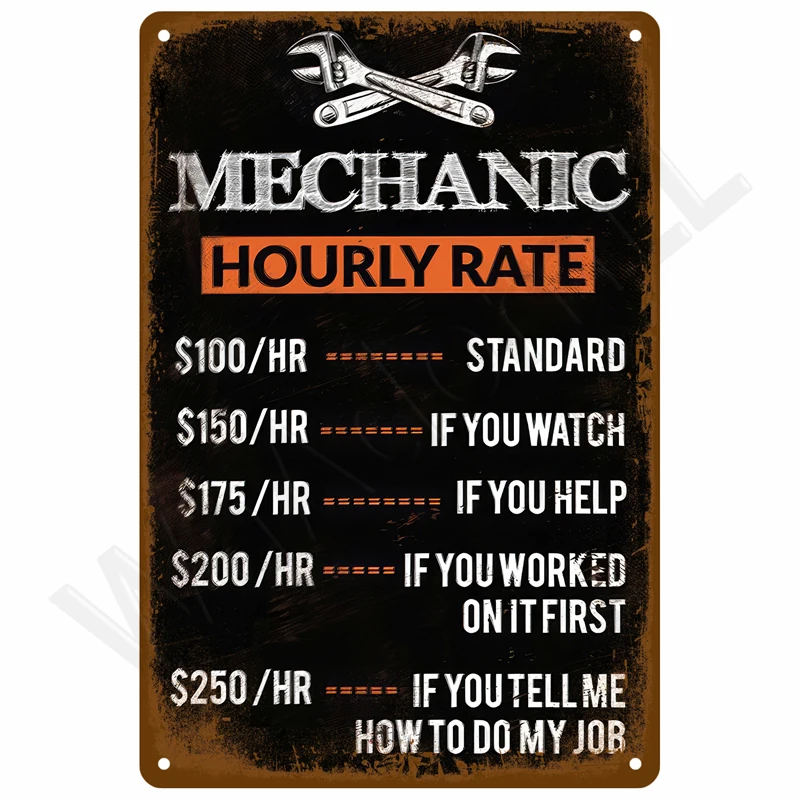Vintage Metal Plate Tin Sign Plates Bar Retro Metal Sign Wall Art Mural Aesthetic Room Home Decor Items Poster Garage Decoration view 4