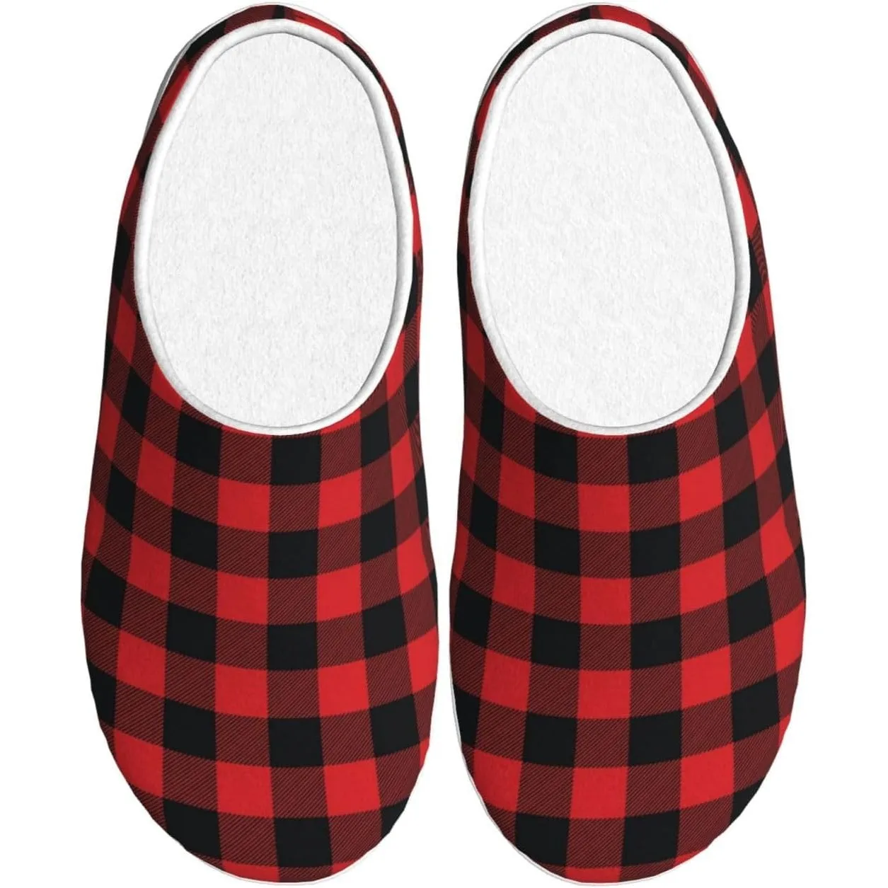 

Black White Cow Flannel TPR Cotton Non-Slip House Slippers For Women Men