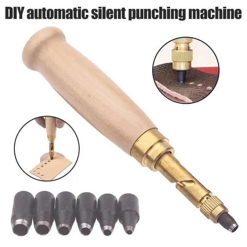 DIY Leather Manual Punching Automatic Punching Machine Belt Automatic Punching Machine Silent Round Punching Sub Belt Punching S