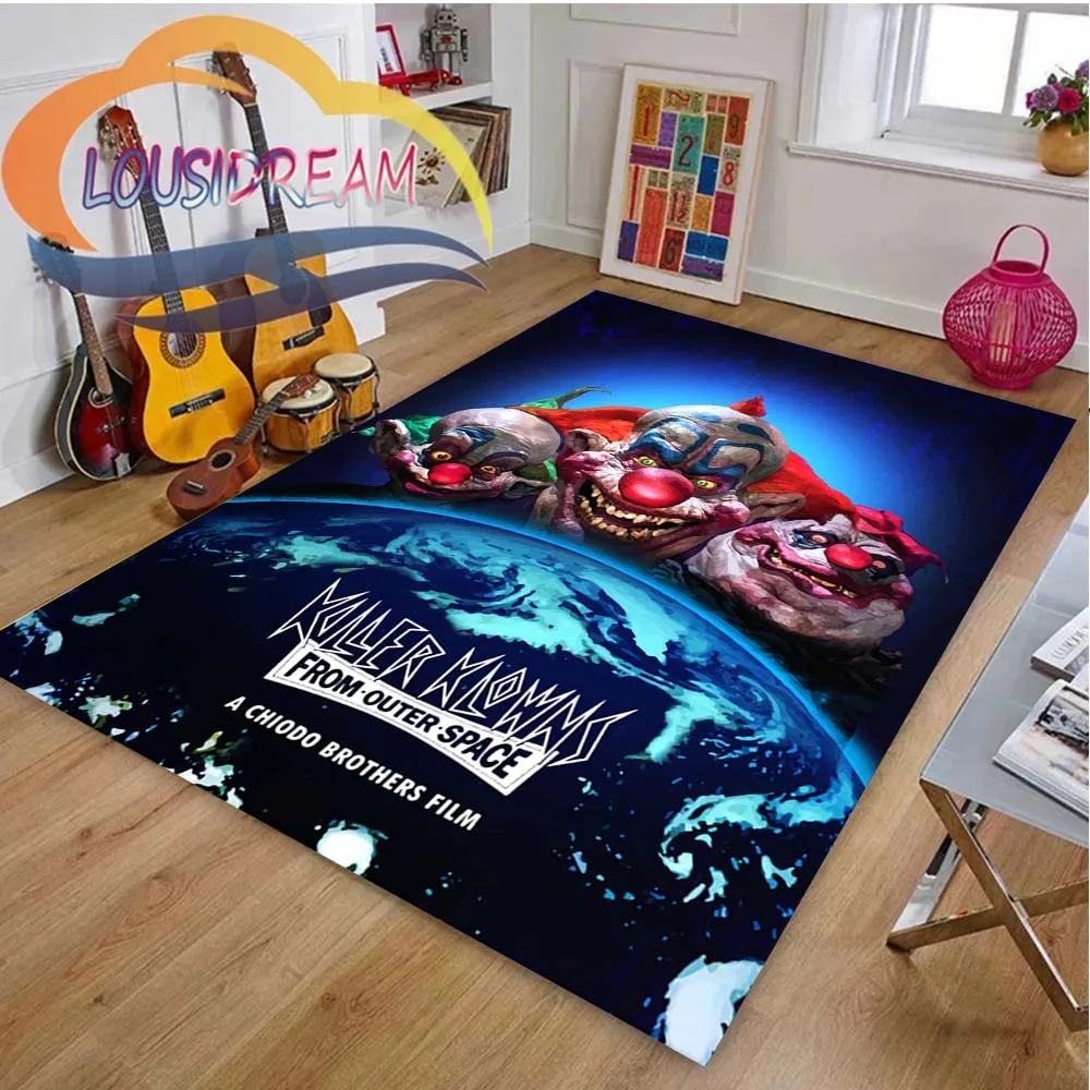 

Halloween Horrible Movie Vintage Posters Area Rug Large Carpet for Living Room Bedroom,,Playing Doormat Decor,Non-slip Floor Mat