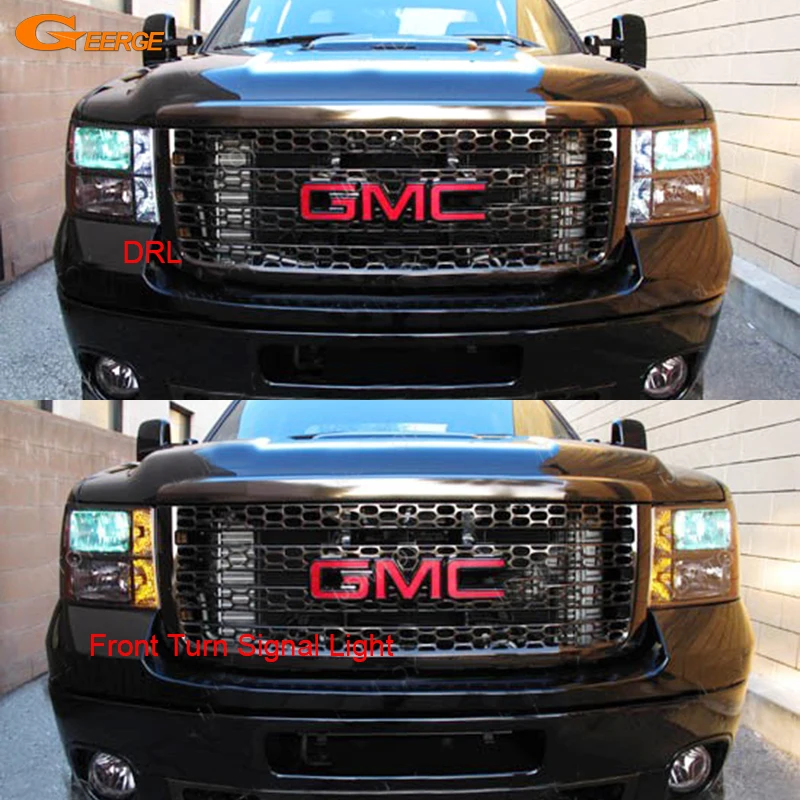 For GMC Canyon Envoy Jimmy Sierra Yukon Ultra Bright 3157 Dual Color Switchback LED DRL Parking Front Turn Signal Light Bulbs