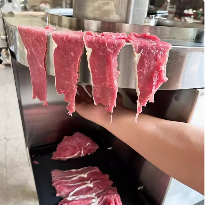 Picture 7: Commercial Meat Cutting Machine for Fresh Meat Vegetable Slicer   Stainless Steel Meat Slicing Machine