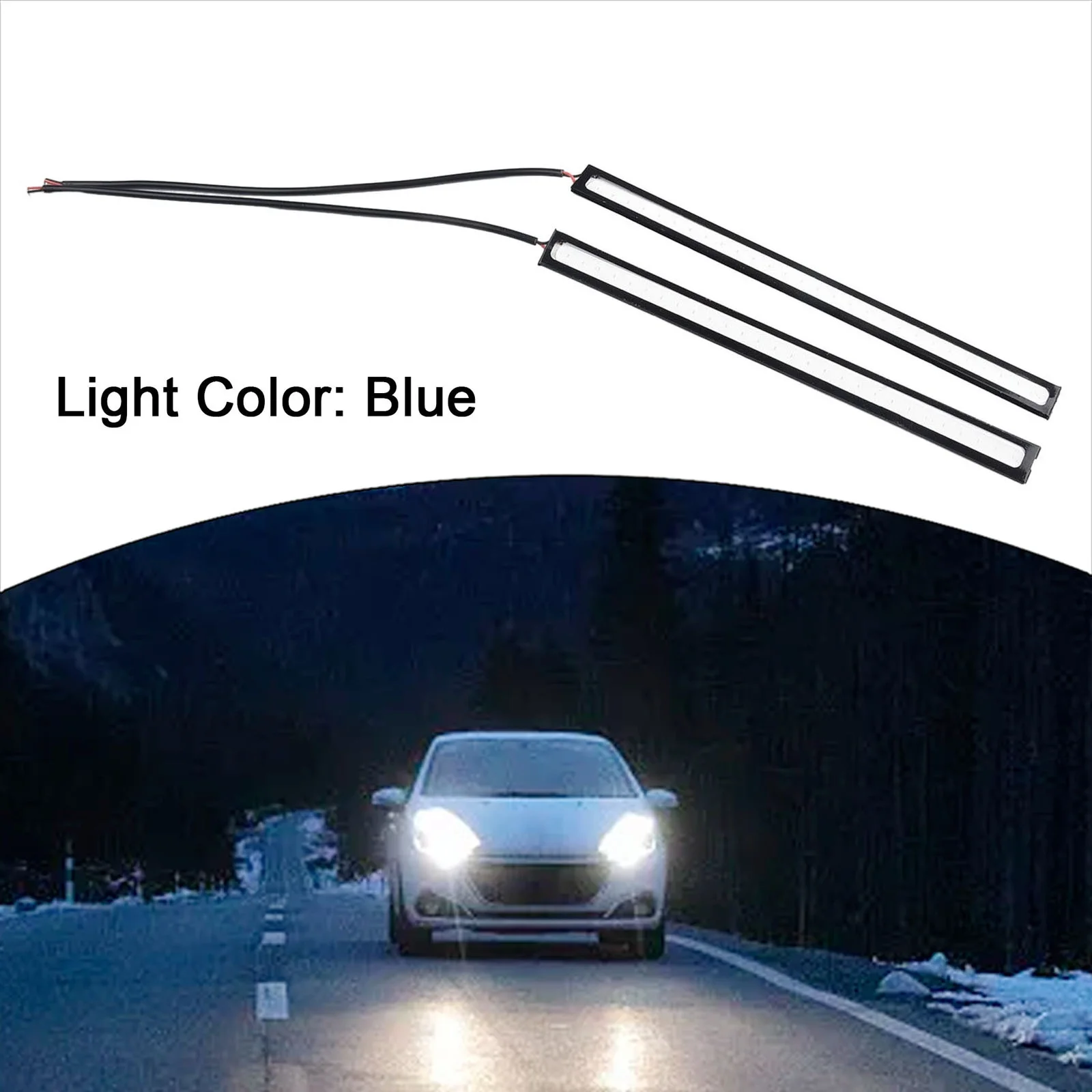 12V DRL Fog Light Ultrathin 500lm Waterproof 6W 78cm Lamp Running Blue Bright DC Daylight Daytime Driving Sale