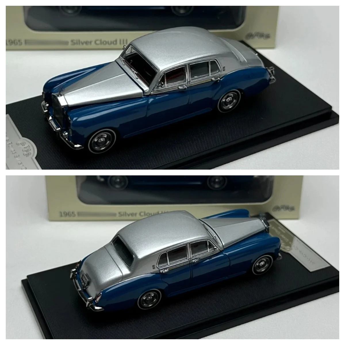 1/64 GFCC 1955 Silver Cloud Silver Blue Diecast Car Model Collect Limited Edition Alloy