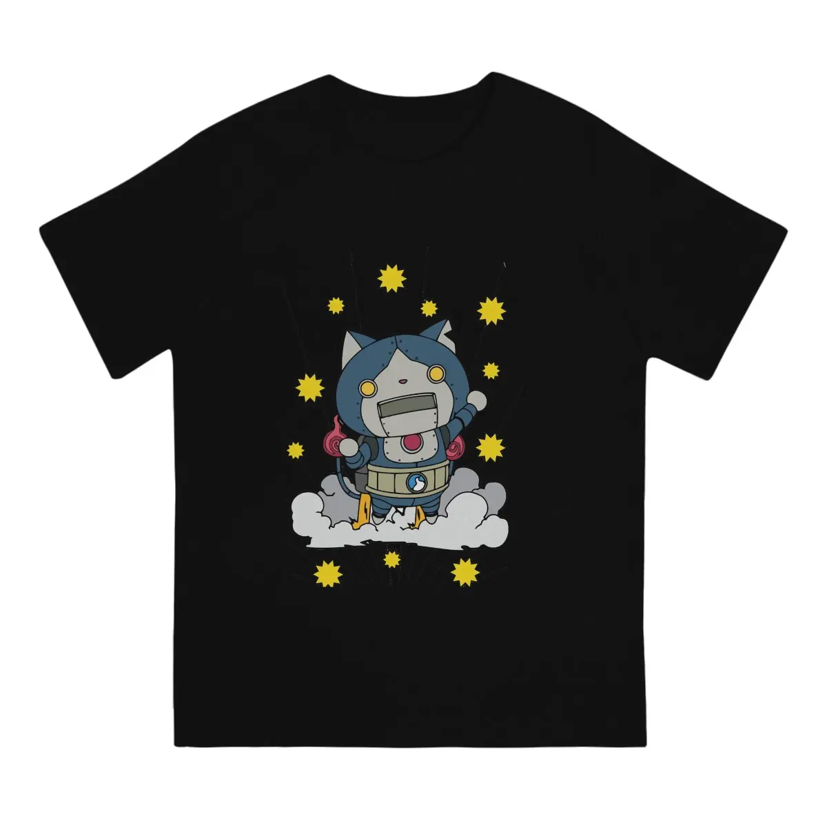 Robonyan Kids T Shirts Men Cotton Fashion for Male T-Shirts Crewneck Yokai Watch Tee Shirt Short Sleeve Tops New Arrival