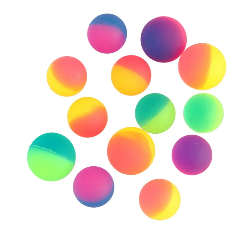 10/4/2PCS Bicolor Elastic Ball Toy Children Colored Boy Bouncing Ball Rubber Kids Sport Games Elastic Jumping Ball Birthday Gift