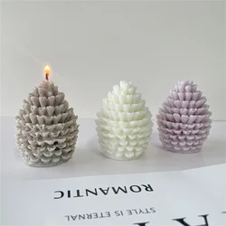 Pine Cones Candle Silicone Mold DIY 3D Pine Ball Aromatic Candle Making Resin Soap Mold Craft Supplies Home Christmas Decoration