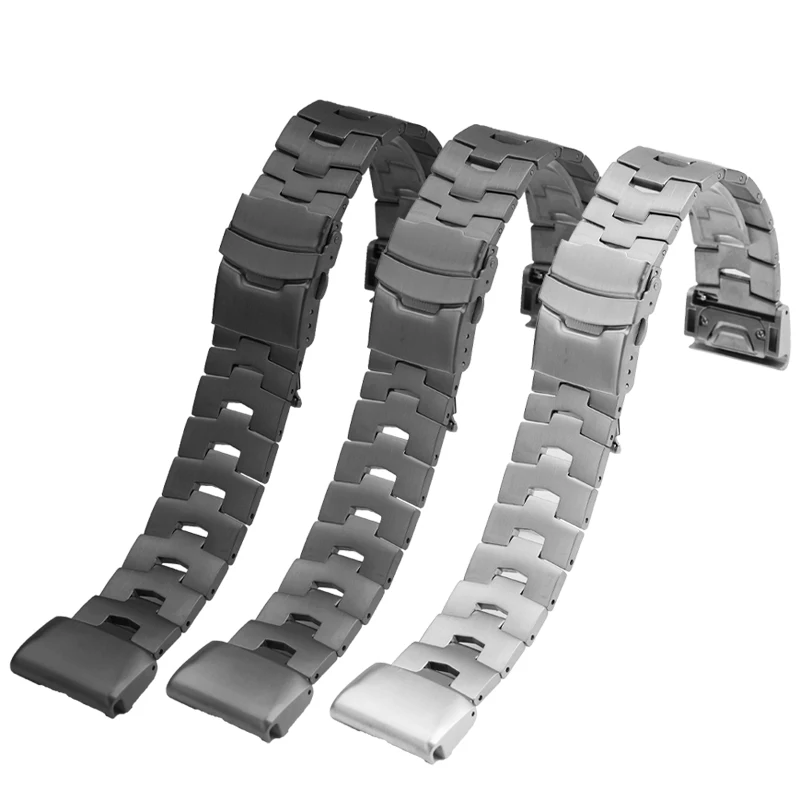22 มม./26 มม.สแตนเลสสตีลสําหรับ Garmin Fenix 8/7X/6X Pro/5X Plus/Heavy Duty Quick Release สร้อยข้อมือโลหะสายพรีเมี่ยม