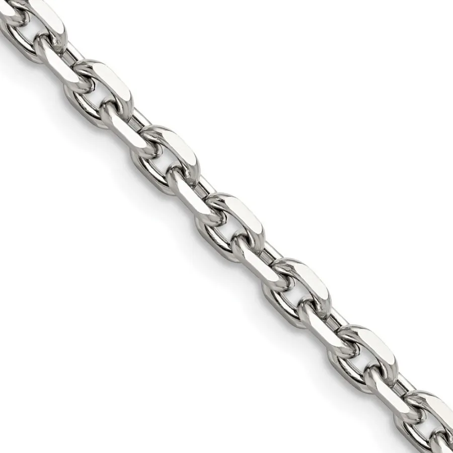 

Chisel Stainless Steel Polished 5.3mm 22 inch Cable Chain