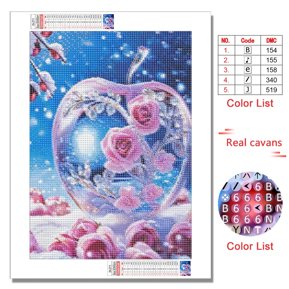 Momoart DIY Diamond Embroidery Rose Flower Picture Rhinestones