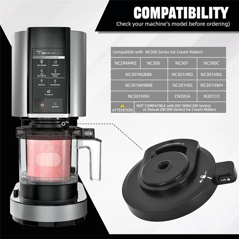 Promotion!For NC301 Ice Cream Maker Outer Bowl Lid Outer Bowl Lid For Ninja NC299AMZ/NC301/NC300/NC201/NC101 Series Ice Cream Ma