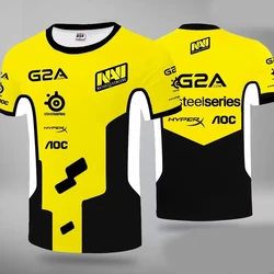 Adult Kids 2024 CSGO Team Uniform NAVI Team Tee Competition Simple Men 3D Digital Printing Short-Sleeved T-shirts Sports Tops