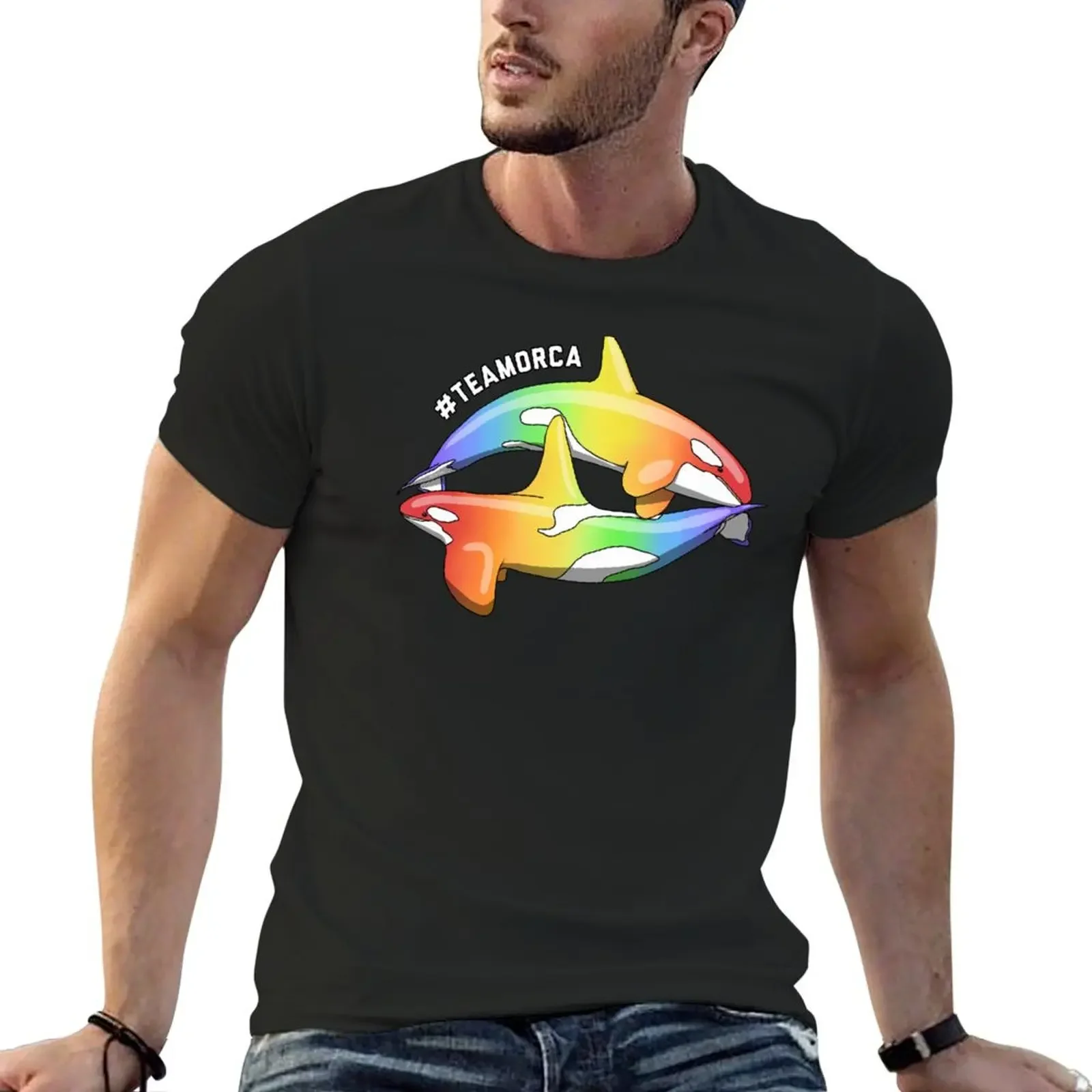 

Team Orca Rainbow 2023 T-Shirt customs plus size tops mens designer clothes