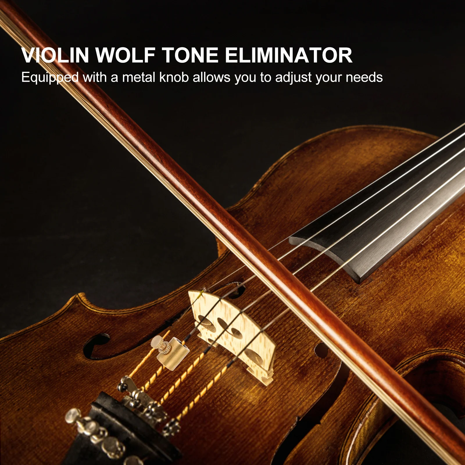 

2Pcs Wolf Tone Mute Adjustable Violin Accessory Instrument Part Copper Metal Knob Suppress Sound Vibration Wolf Tone