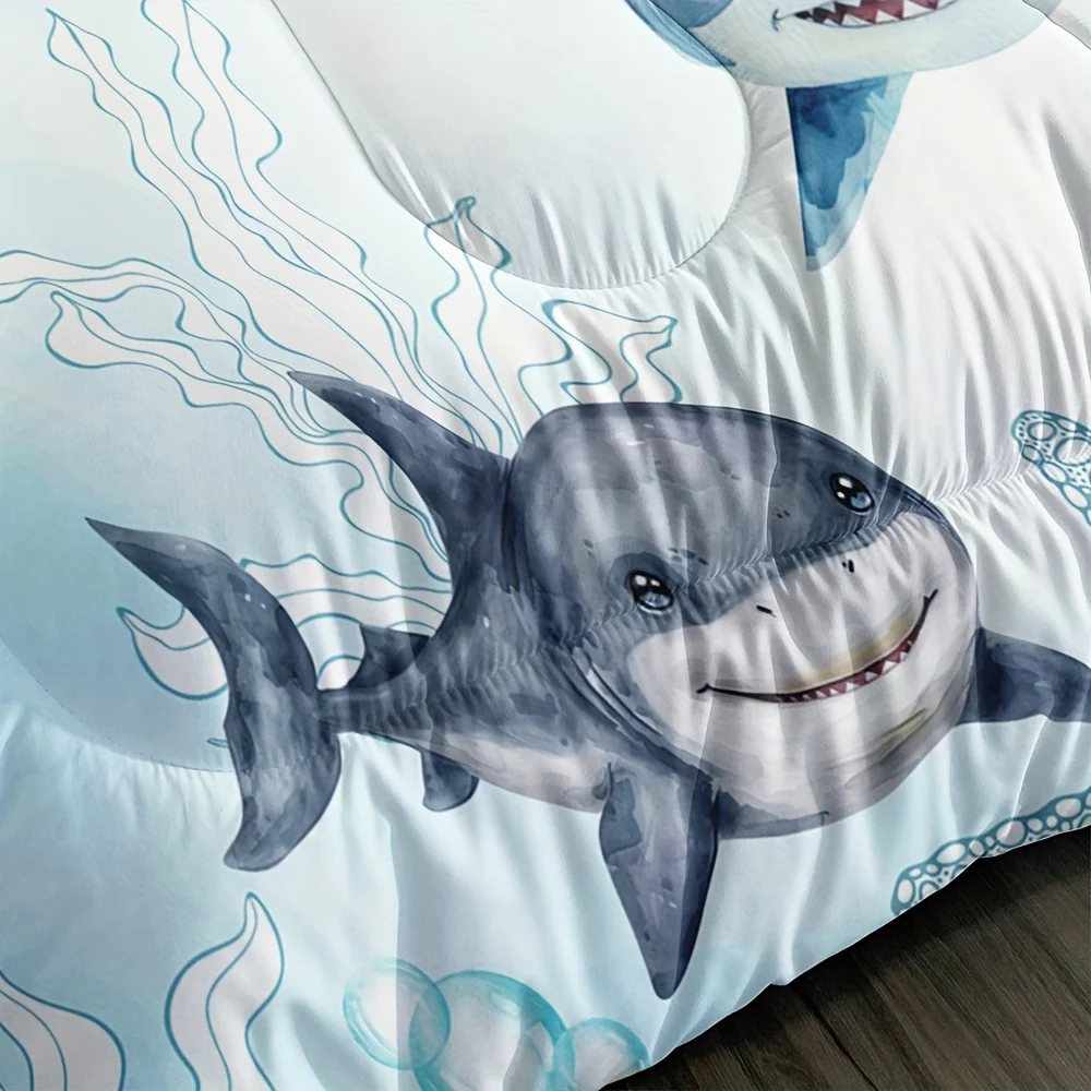 Benthos Bettwäsche-Sets, Hai-Bettbezug-Sets, Twin Full Queen, King-Size-Kissenbezug für Kinder und Erwachsene, Geschenk, Dekoration für Schlafzimmer, Gästebett – Detail 4