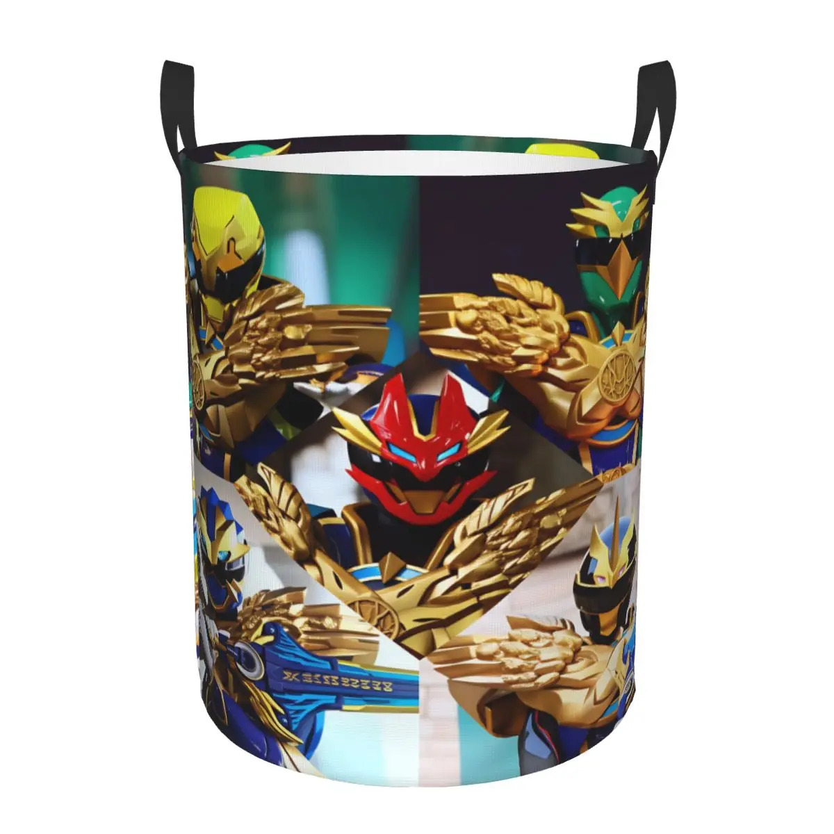 

GozyuLeon Super Sentai GozyuWolf Laundry Basket Foldable Large Capacity Clothing Storage Bin GozyuTyranno Laundry Hamper