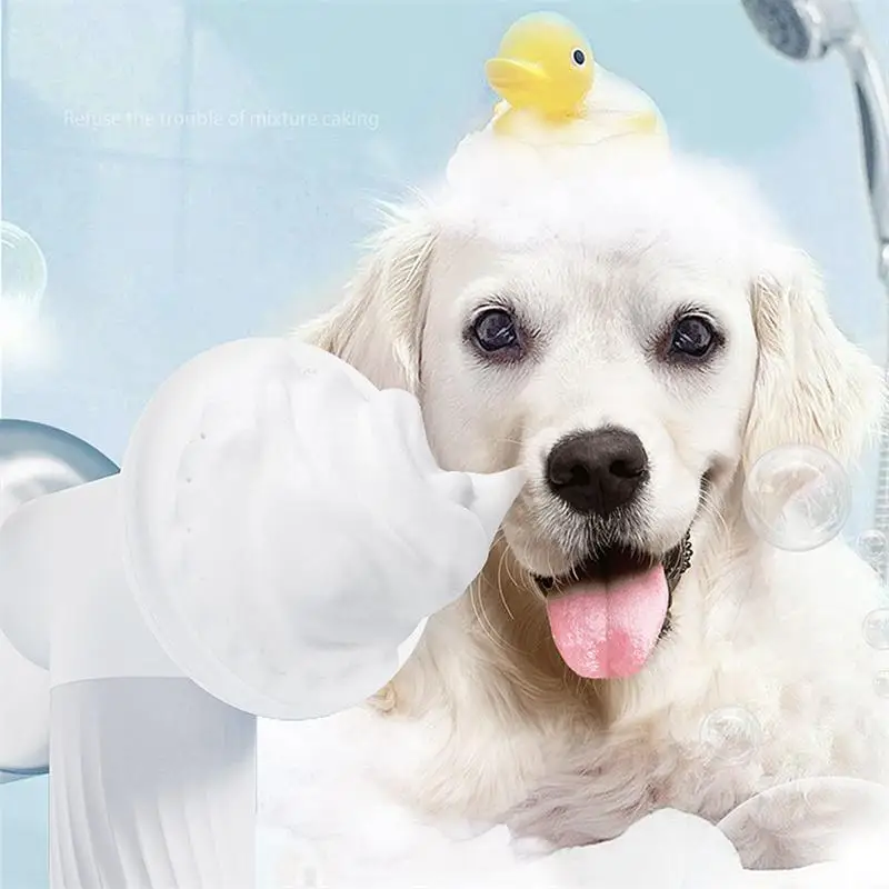 

Automatic Foaming Dog Cat Bath Brush Dog Shampoo Brush With Soap Dispenser Electric Pet Grooming Massage Brush Pet Bath Brush