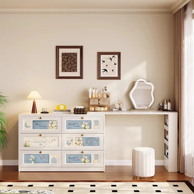 oo-Light Women Chairs Dressing Tables Makeup Mirror Girls Modern Dressing Table Drawers Moveis Para Quart House Accessories