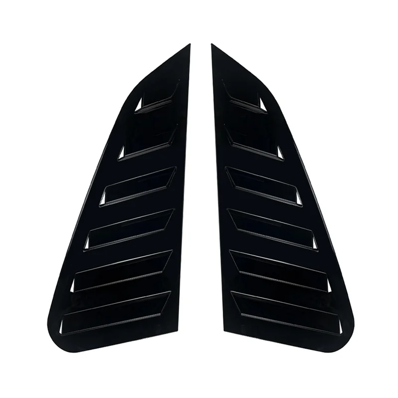 

A03Z-Car Rear Triangular Window Shutters Decorative Trim For Subaru Impreza WRX STI 2011-2014 Bright Black