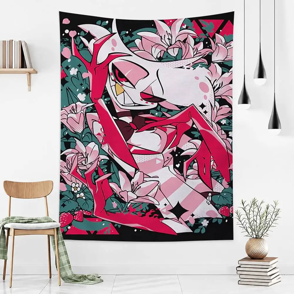 H-Hazbin H-Hotel A-Angel D-Dust Flag Digital Printing Banner for Garage Wall Out Door Decoration
