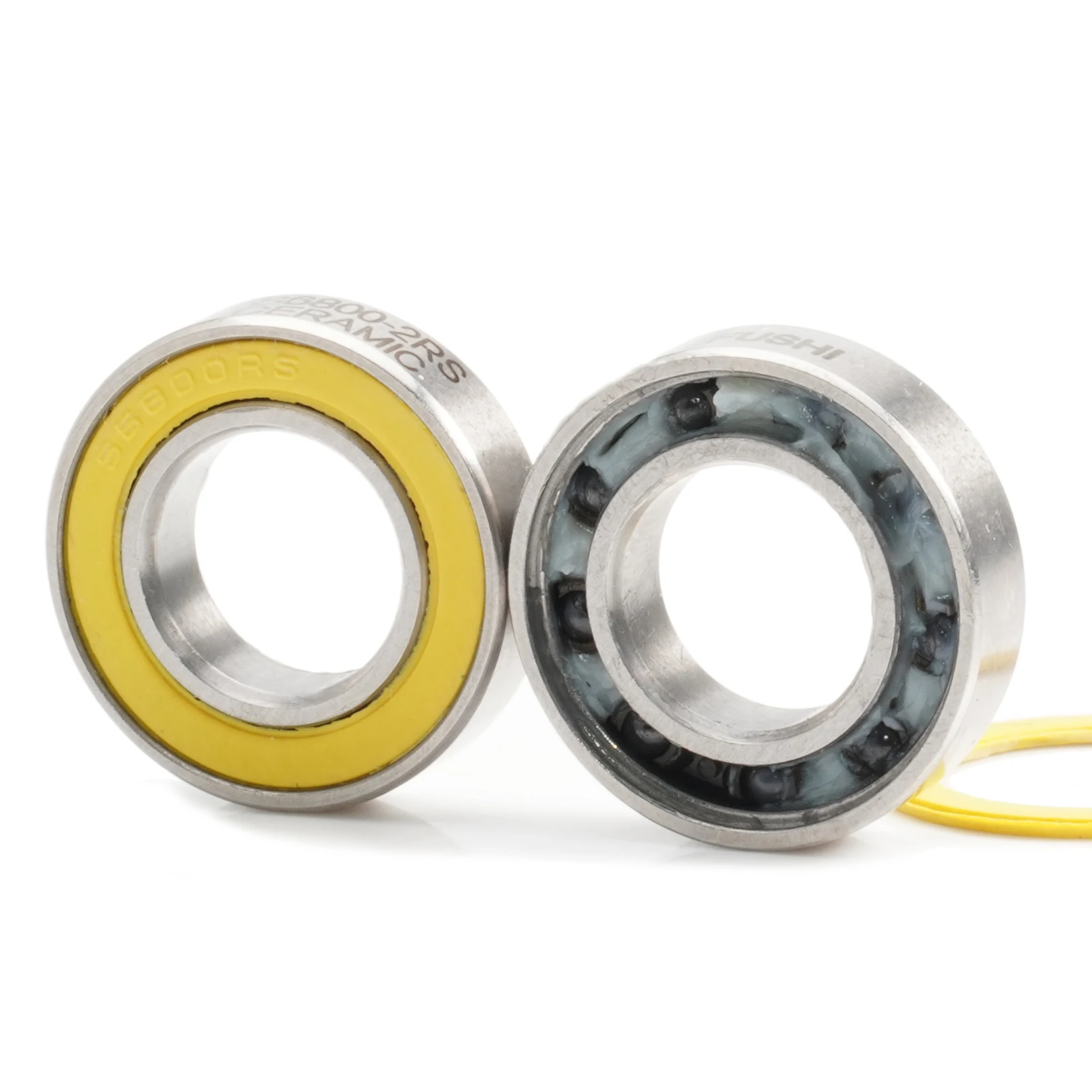 6800-2RS Stainless Bearing 10*19*5 mm ( 1 PC ) ABEC-3 6800 RS Bicycle Hub Front Rear Hubs Wheel 10 19 5 Ceramic Balls Bearings