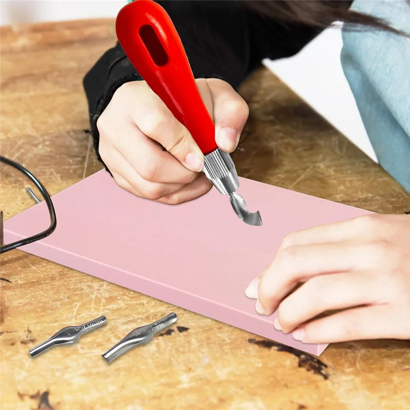 

Fresh 4 Pack Rubber Carving Blocks,Stamp Carving Blocks Pink Rubber Block For Stamp Maker,DIY Printmaking