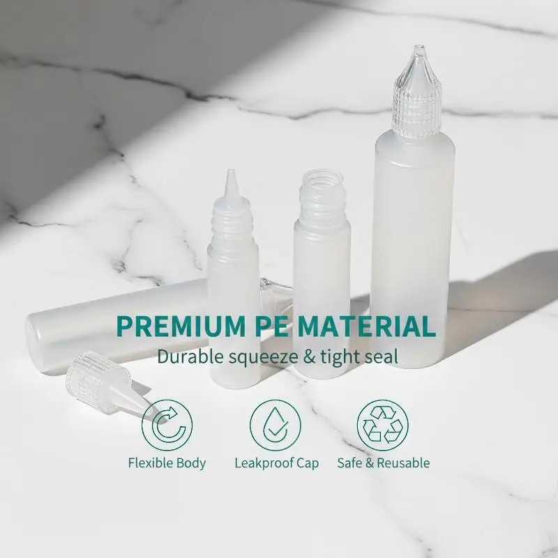 Plastic Empty Pen Shape Squeeze Dropper Bottle 10/15/30/50ML Leakproof for Home Travel Essential Oil Liquid Storage
