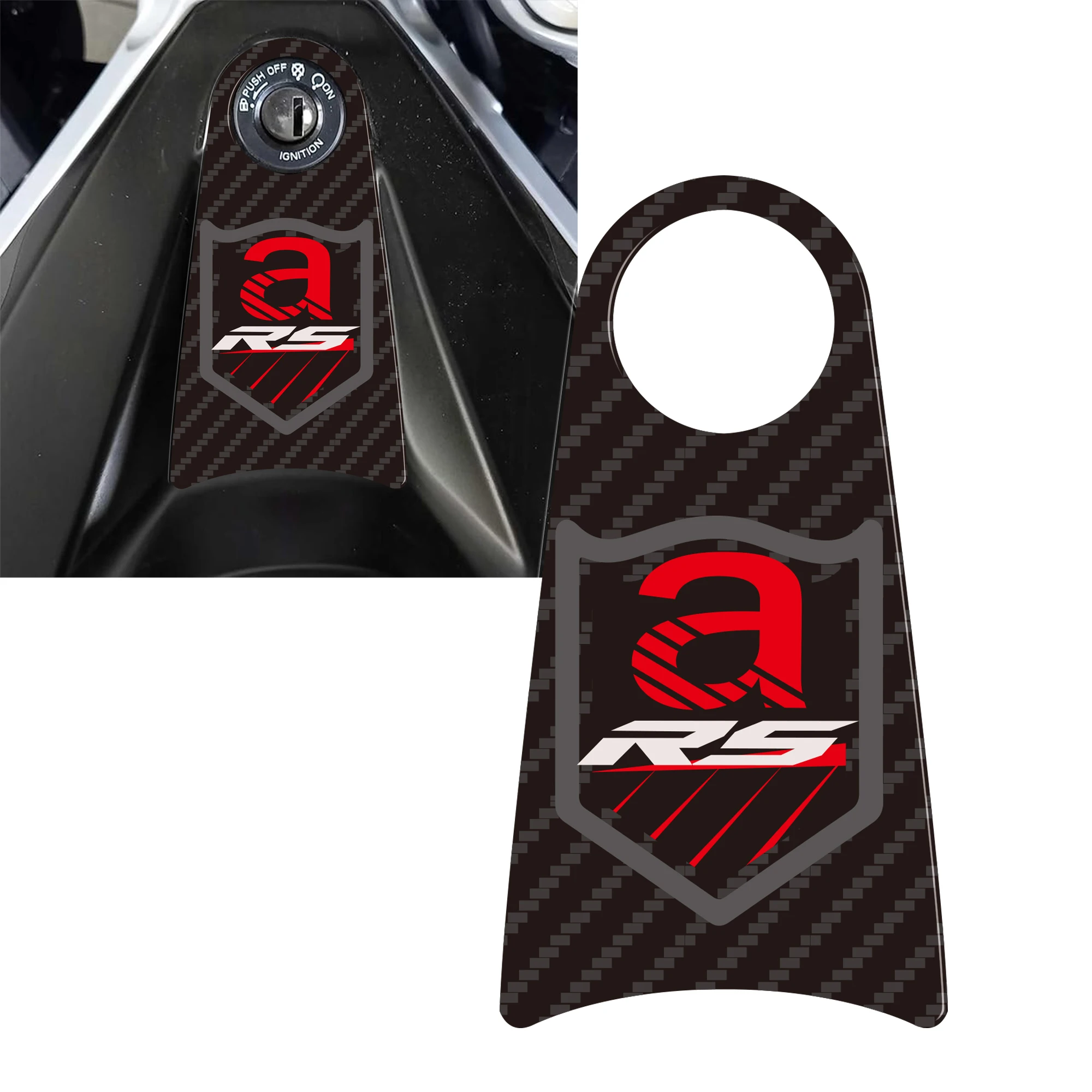 Motorcycle 3D Sticker Ignition Key Zone Protector Decal Compatible with Aprilia RS 457 2024