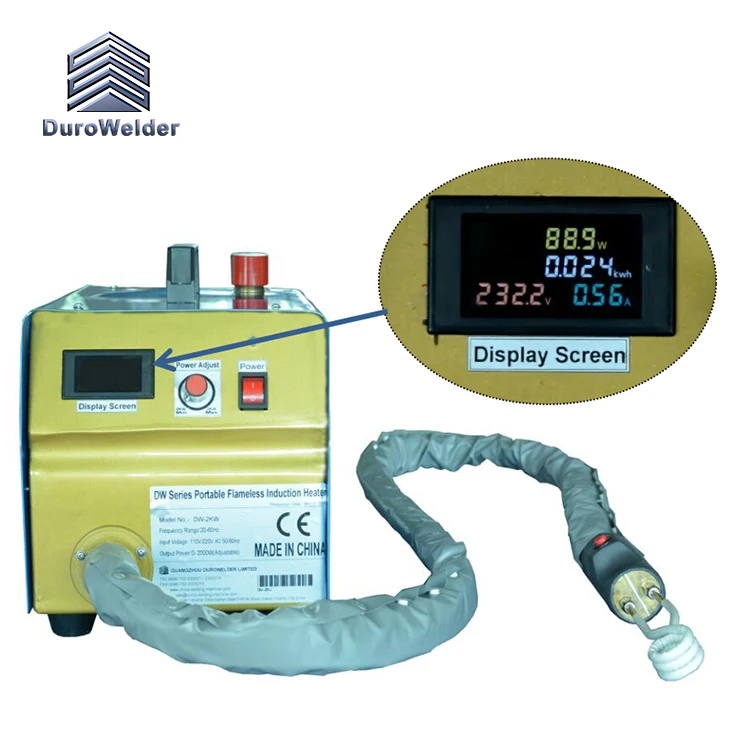 DW-2KW Portable Induction Heater - Handheld Flameless Heating Machine for Copper Tube Brazing Bolt Nut Removal 2