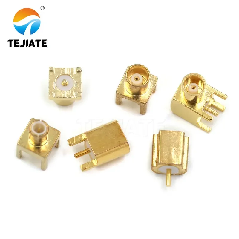 1PCS MCX-K/J MCX-KE MCX-KWE MCX-JE Female Seat RF Coaxial Connectors Straight PCB Installation Four Pin Welding Plate