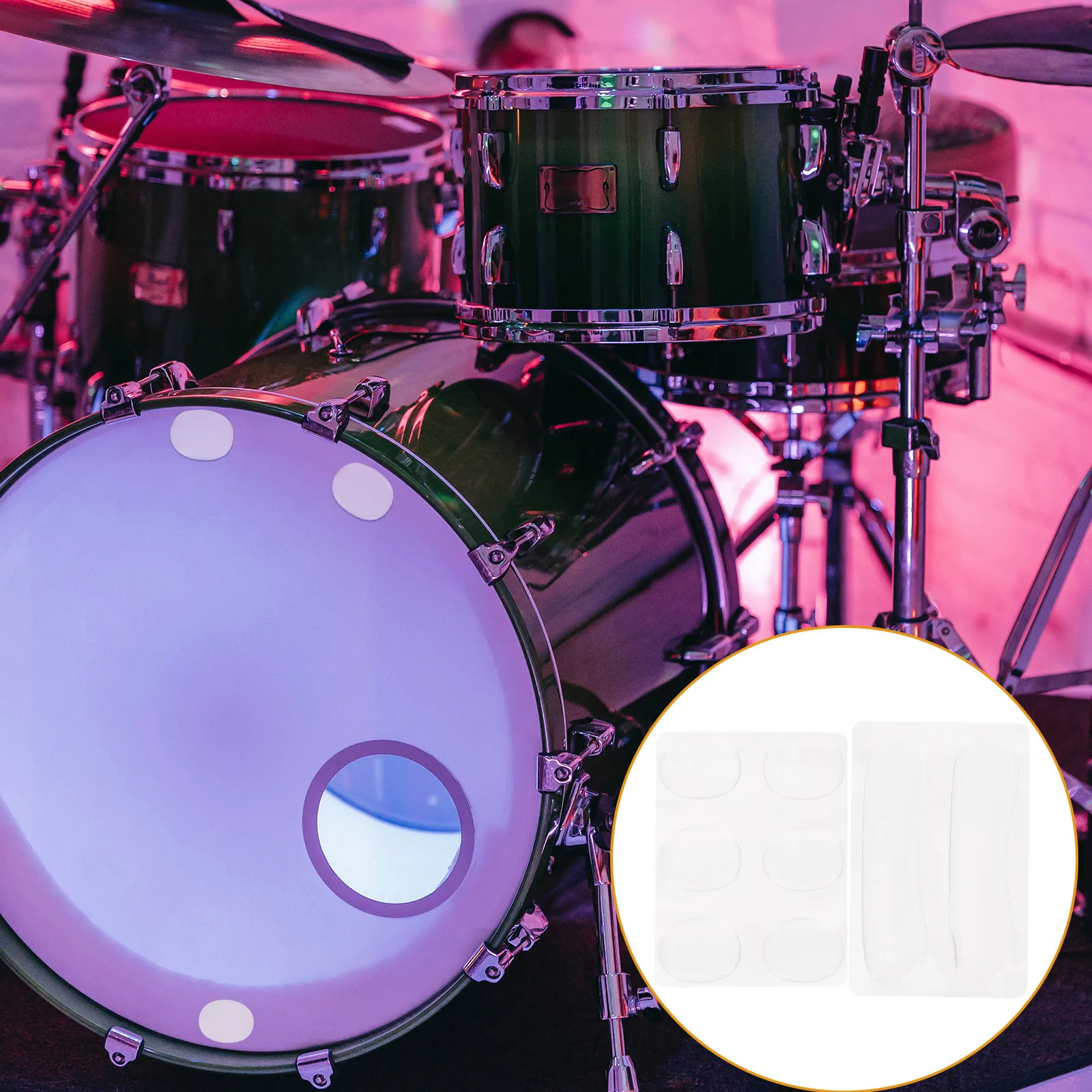 

Drum Dampening Gel Pads 2 Sheets Flexible Elastic Silicone Reduce Overtones and Vibration Perfect Gift for Drummers