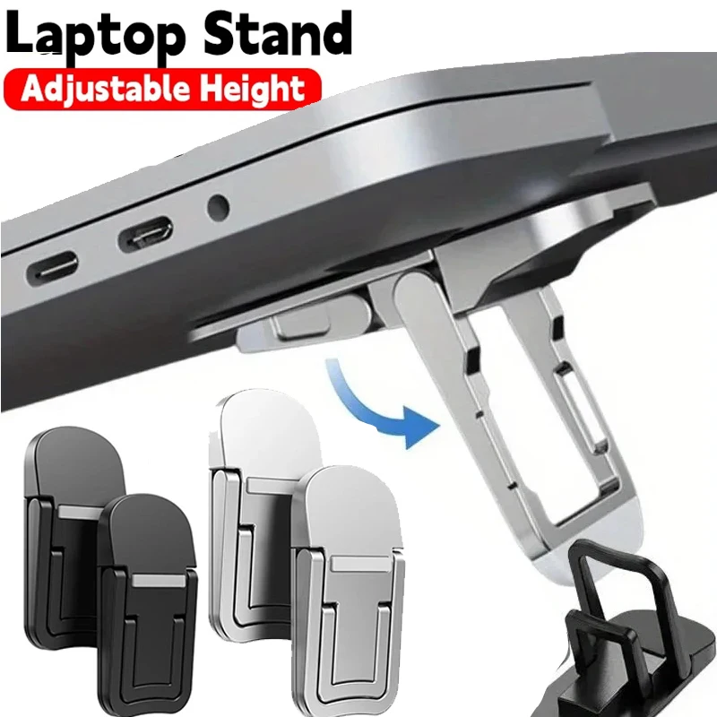 

Регулируемая складная подставка для ноутбука (2/4 шт.) с 2 регулируемыми углами наклона, невидимая пластиковая опора для клавиатуры мини-компьютера