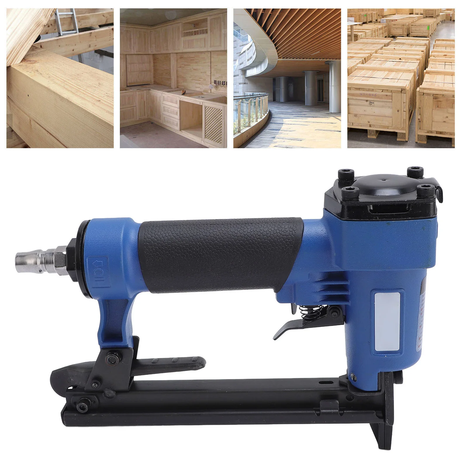 

Pneumatic Brad Nailer Pneumatic Brad Nailer 1/4 to 1/2in Nails Air Staple Gun for Woodworking Interior Decoration Carpets