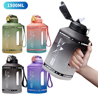 1.5L Sports Water Bottle Gym Cycling Cup with Hand Rope Portable Large Capacity Water Bottle For Fitness Camping Water Kettle