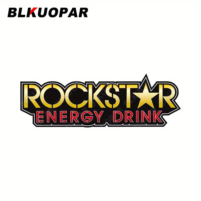 قطعة واحدة من ملصقات مشروبات الطاقة على شكل أنمي كرتوني من الساتان بلمسة نهائية من Rock Star - شارات لاصقة ذات استخدام واحد