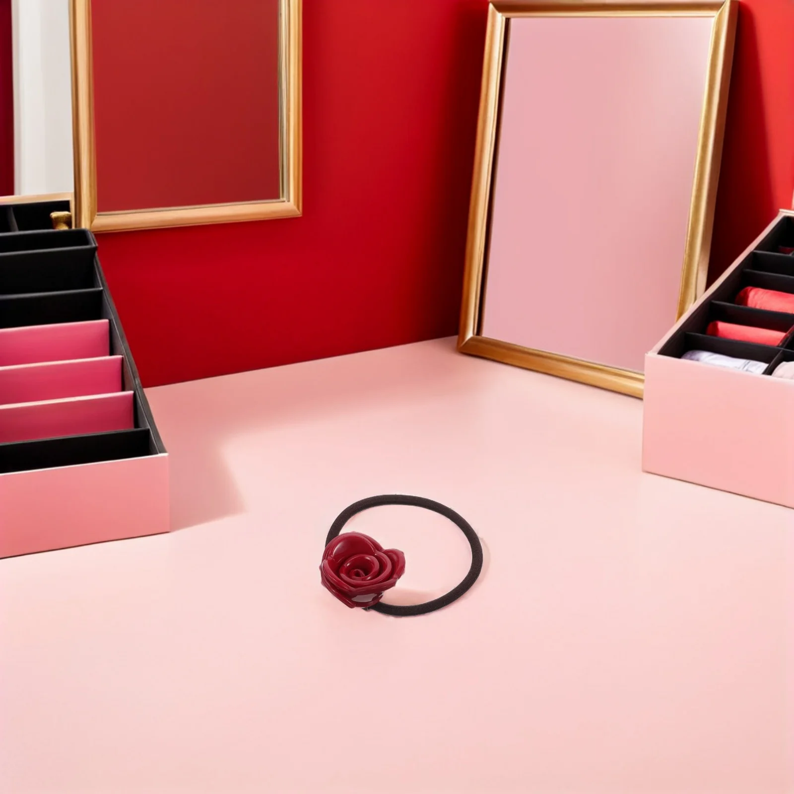 

Набор из 3 резинок для волос в форме розы: высокоэластичные, не повреждают волосы, для женщин, декоративные цветочные скранчи, идеально подходят для густых волос