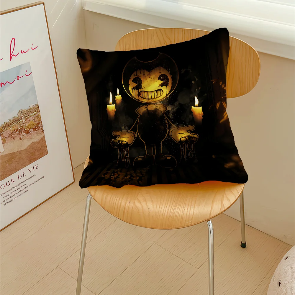 Game B-Bendy and the Ink Machines Pillow Case Sofa Decorative Home Double-sided Printing Short Plush Cushion Cover