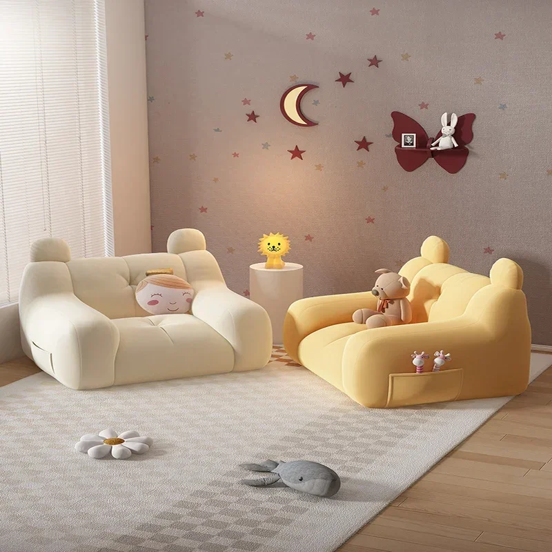 Children’s Sofa Reading Book Corner Chair Lazy Bean Bag Stool for Kindergarten Cute Small Sofa for Boys Reading Chair