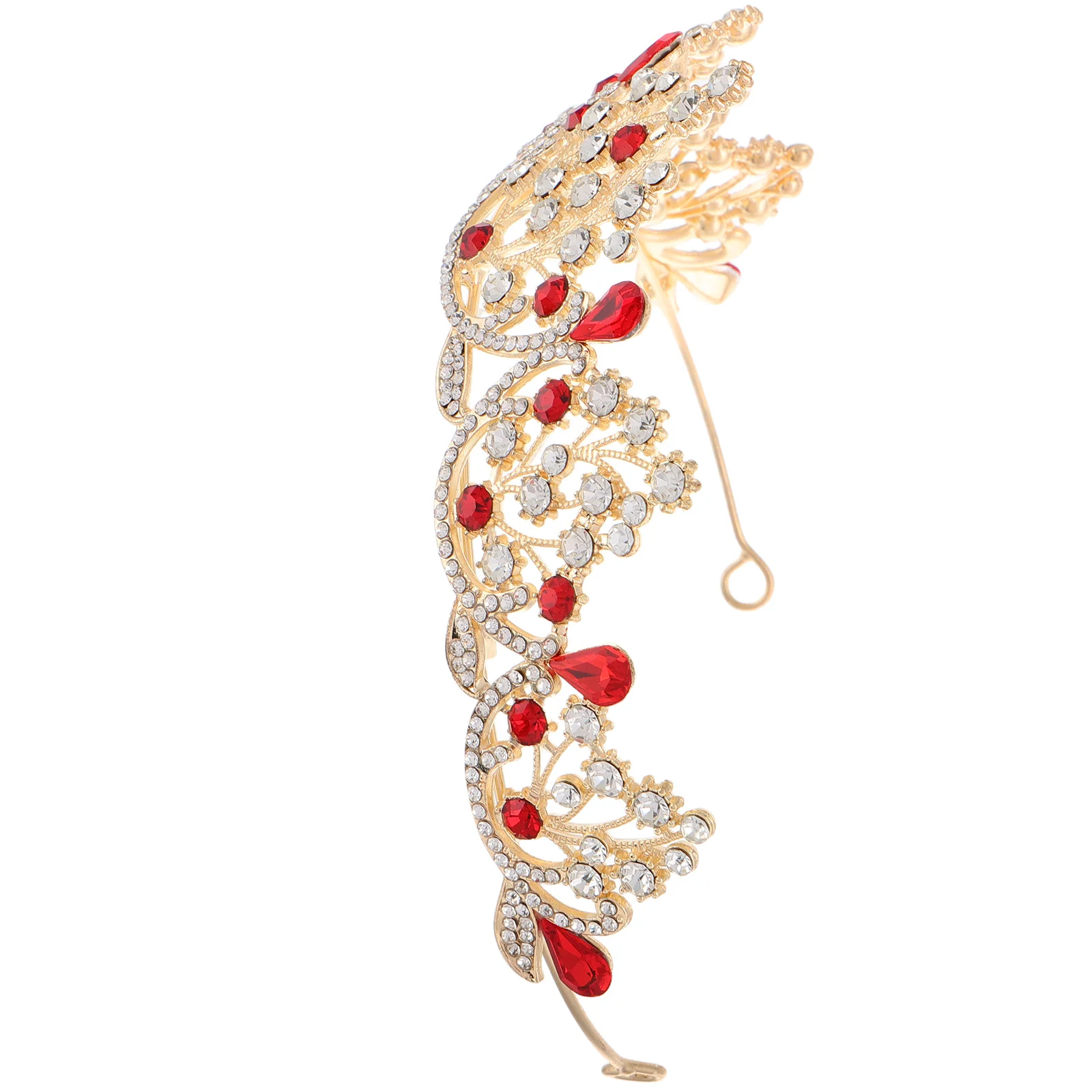 عصابة رأس تاج كريستال من حجر الراين على شكل تاج الملكة للنساء لحفلات الزفاف وحفلات التخرج وأعياد الميلاد