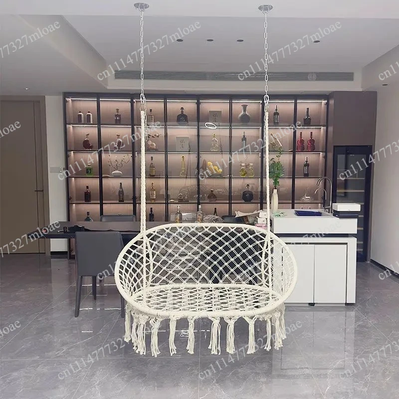 Family swing lazy balcony two-handed knitting hanging chair indoor and outdoor cradle hanging chair