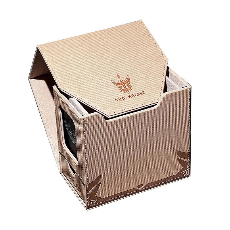 160+PU Card Case Card Box Magic TCG Mid Large Deck Case Solid Color Storage Box Top Side-Loading Toy Game Collection Cards