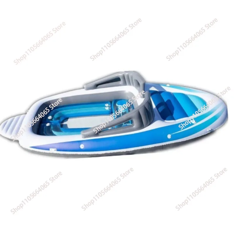 Manufacturer 6 People PVC Floating Island Thickened Inflatable Pirate Ship Multi-person Water Party Yacht Spot Floating Boat