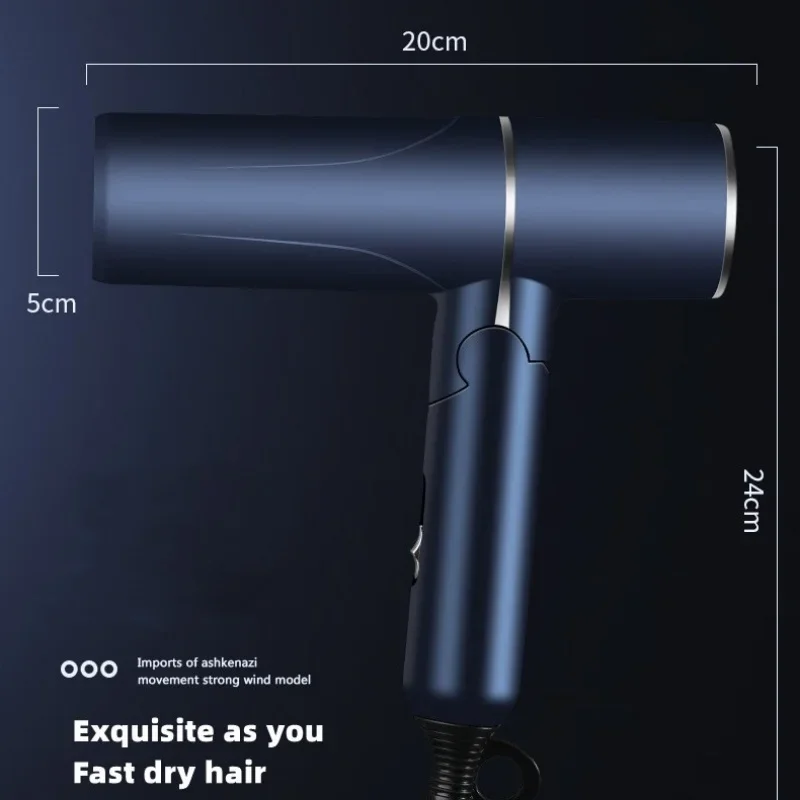 New Foldable Hair Dryer Blue Light Negative Ion Hair Care 1200W High Power Fast Drying Home Student Dormitory Travel Hair Dryer gallery 4