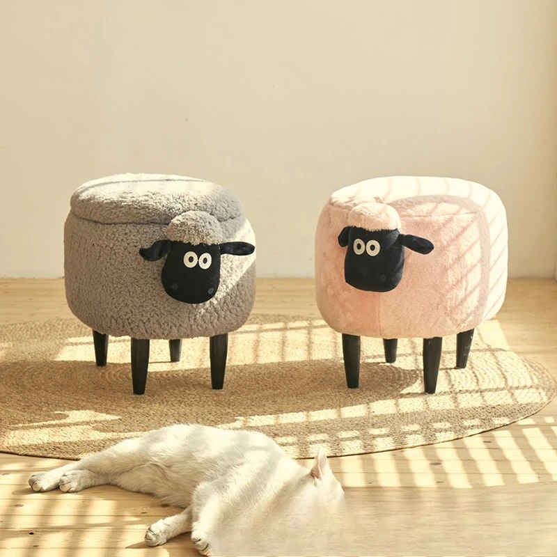 Kaninchen-Schuhhocker, Massivholzhocker