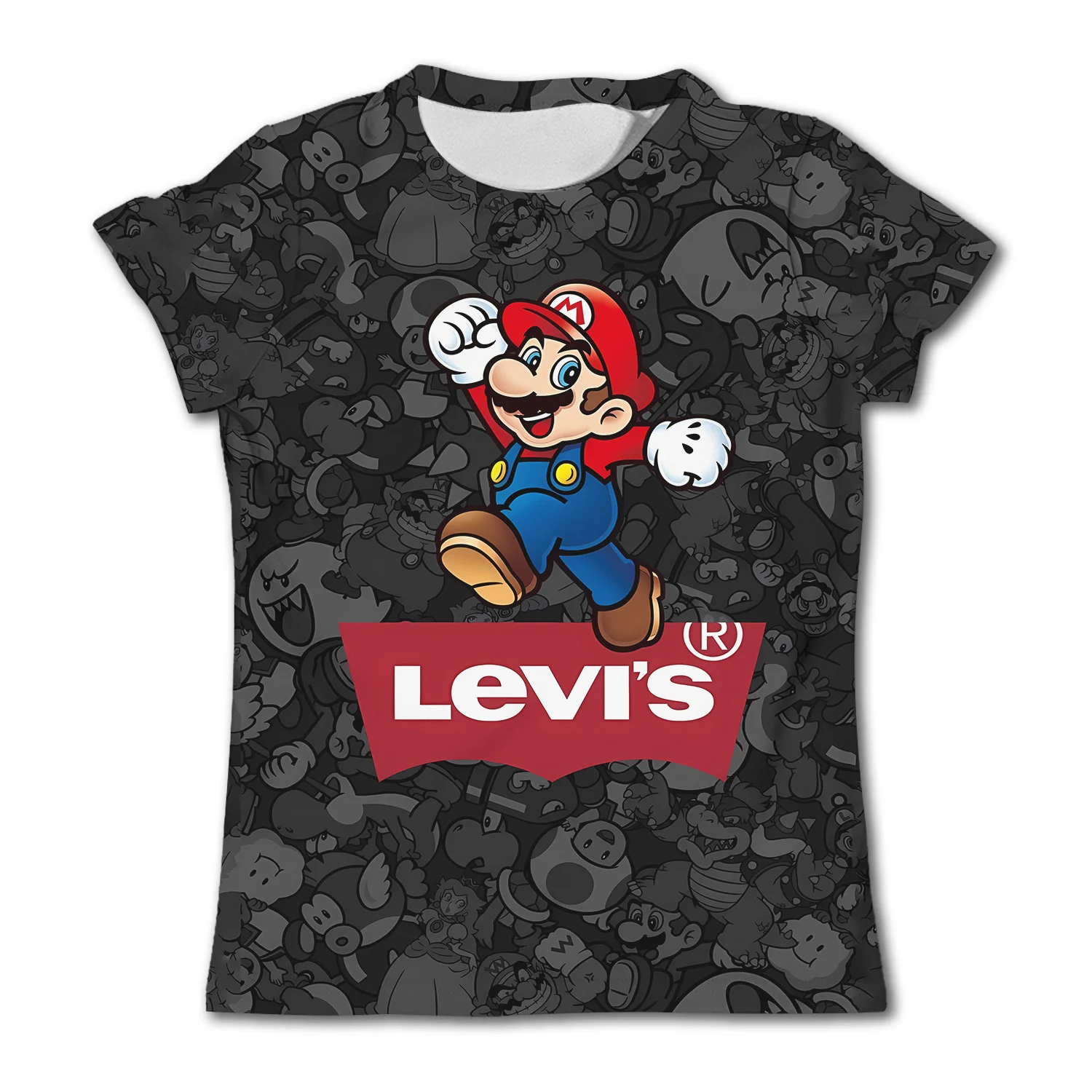 T-shirt Super Mario T-shirt da cartone animato per ragazzi T-shirt da ragazzo Dragon Ball T-shirt estiva per bambini a maniche corte per bambini