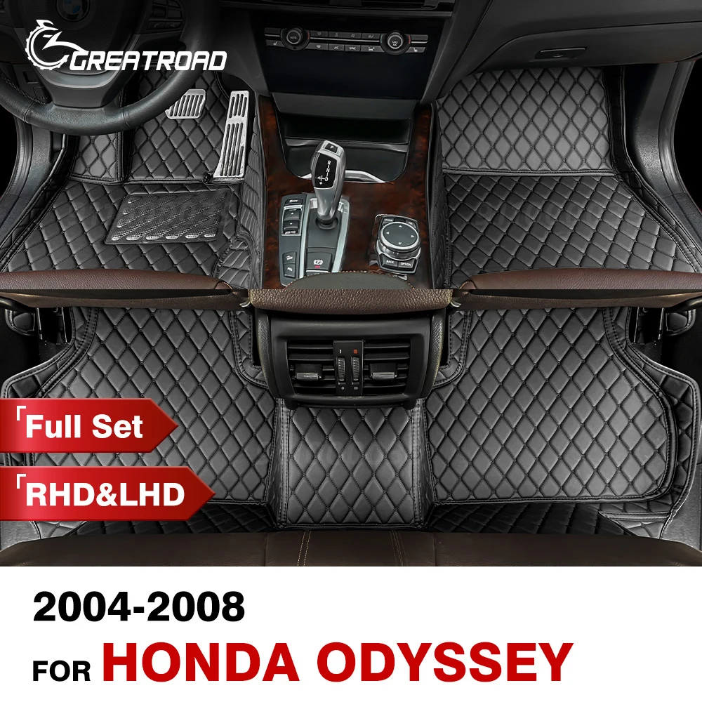 

Автомобильные коврики для Honda Odyssey, 7 мест, 2004, 2005, 2006, 2007, 2008, под заказ, автомобильные накладки на ножки, коврик, крышка, аксессуары для интерьера